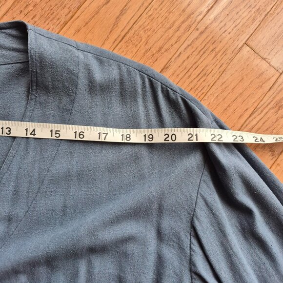 Raw Silk Vintage Dalmy's Top Cardigan Jacket Utility Safari S - Picture 10 of 13